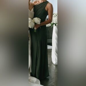 Kira Olive Green Chiffon Dress